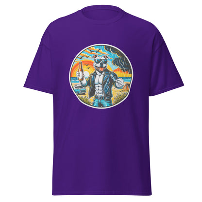 "Dogs On Vacation"-Kollektion - Staffordshire-Terrier #3 - Klassisches Unisex-T-Shirt - 13 verschiedene Farben