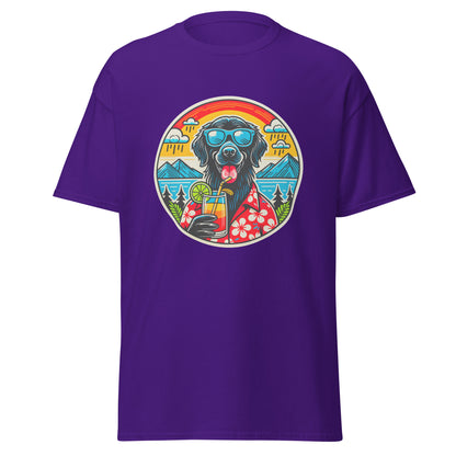 "Dogs On Vacation"-Kollektion - Flatcoat-Retriever - Klassisches Unisex-T-Shirt - 13 verschiedene Farben