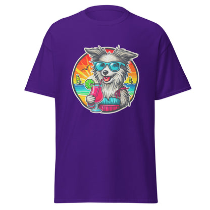 "Dogs On Vacation"-Kollektion - Bobtail - Klassisches Unisex-T-Shirt - 13 verschiedene Farben