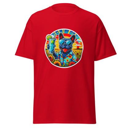 "Dogs On Vacation"-Kollektion - French Bulldog - Klassisches Unisex-T-Shirt - 13 verschiedene Farben