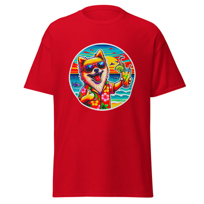 "Dogs On Vacation"-Kollektion - Pomeranian - Klassisches Unisex-T-Shirt - 13 verschiedene Farben