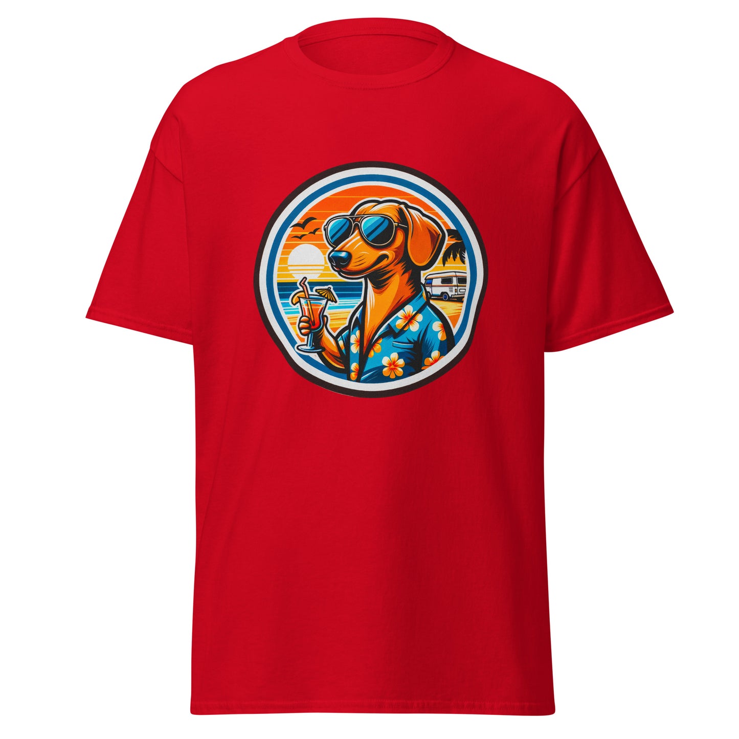 "Dogs On Vacation"-Kollektion - Cool Dachshund - Klassisches Unisex-T-Shirt - 13 verschiedene Farben