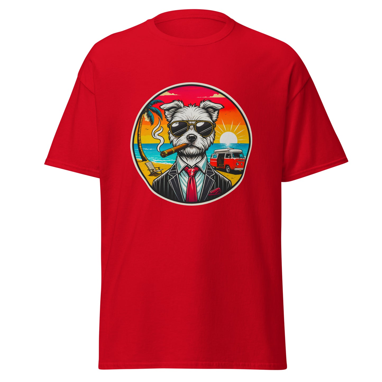 "Dogs On Vacation"-Kollektion - Malteser (Ivo) - Klassisches Unisex-T-Shirt - 13 verschiedene Farben