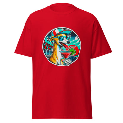"Dogs On Vacation"-Kollektion - Whippet - Klassisches Unisex-T-Shirt - 13 verschiedene Farben