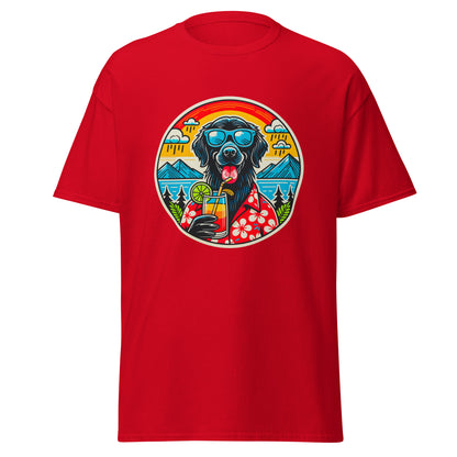 "Dogs On Vacation"-Kollektion - Flatcoat-Retriever - Klassisches Unisex-T-Shirt - 13 verschiedene Farben