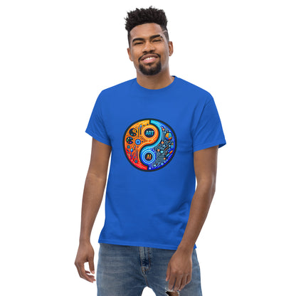 "AI & Art => Ying & Yang" - Klassisches Unisex-T-Shirt - Royal