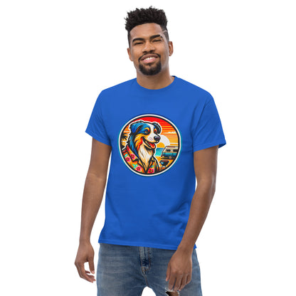 "Dogs On Vacation"-Kollektion - Australian Shepherd #5 (Tricolor) - Klassisches Unisex-T-Shirt - 13 verschiedene Farben