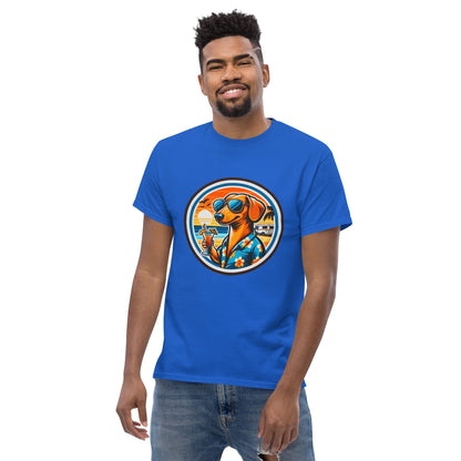 "Dogs On Vacation"-Kollektion - Cool Dachshund - Klassisches Unisex-T-Shirt - 13 verschiedene Farben