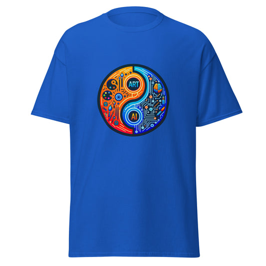 "AI & Art => Ying & Yang" - Klassisches Unisex-T-Shirt - Royal