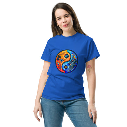 "AI & Art => Ying & Yang" - Klassisches Unisex-T-Shirt - Royal