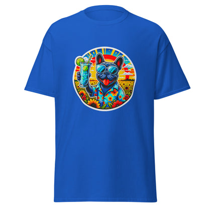 "Dogs On Vacation"-Kollektion - French Bulldog - Klassisches Unisex-T-Shirt - 13 verschiedene Farben