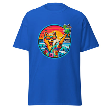 "Dogs On Vacation"-Kollektion - Shiba Inu - Klassisches Unisex-T-Shirt - 13 verschiedene Farben