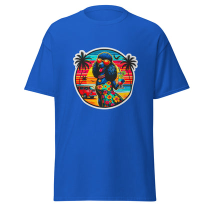 "Dogs On Vacation"-Kollektion - Schwarzer Großpudel (female) - Klassisches Unisex-T-Shirt - 13 verschiedene Farben