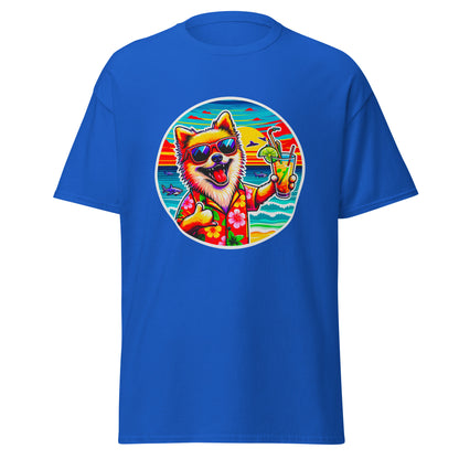 "Dogs On Vacation"-Kollektion - Pomeranian - Klassisches Unisex-T-Shirt - 13 verschiedene Farben