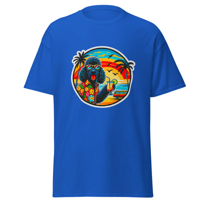 "Dogs On Vacation"-Kollektion - Black Royal Poodle #2 - Klassisches Unisex-T-Shirt - 13 verschiedene Farben