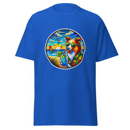 "Dogs On Vacation"-Kollektion - Australian Shepherd #4 (at Baltic Sea) - Klassisches Unisex-T-Shirt - 13 verschiedene Farben