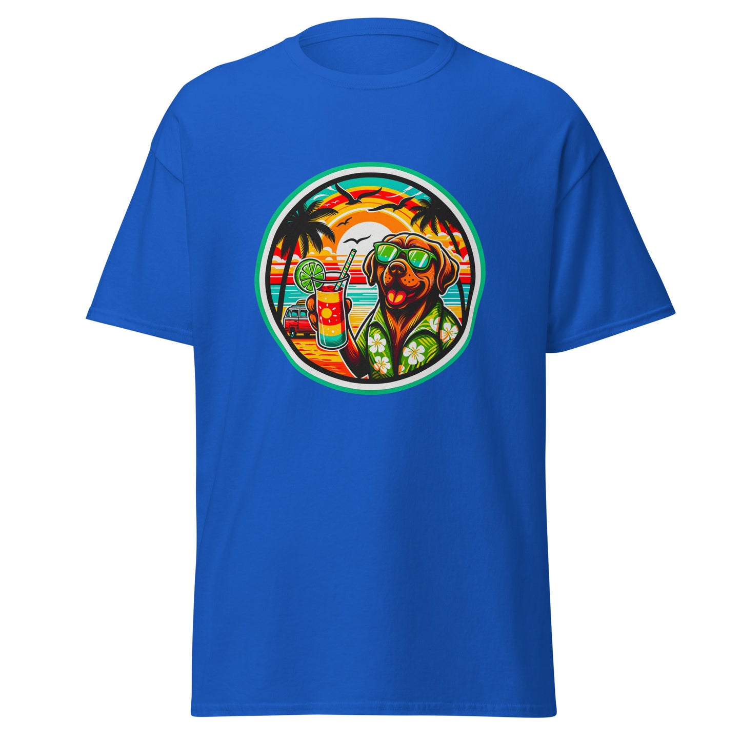 "Dogs On Vacation"-Kollektion - Brown Labrador - Klassisches Unisex-T-Shirt - 13 verschiedene Farben