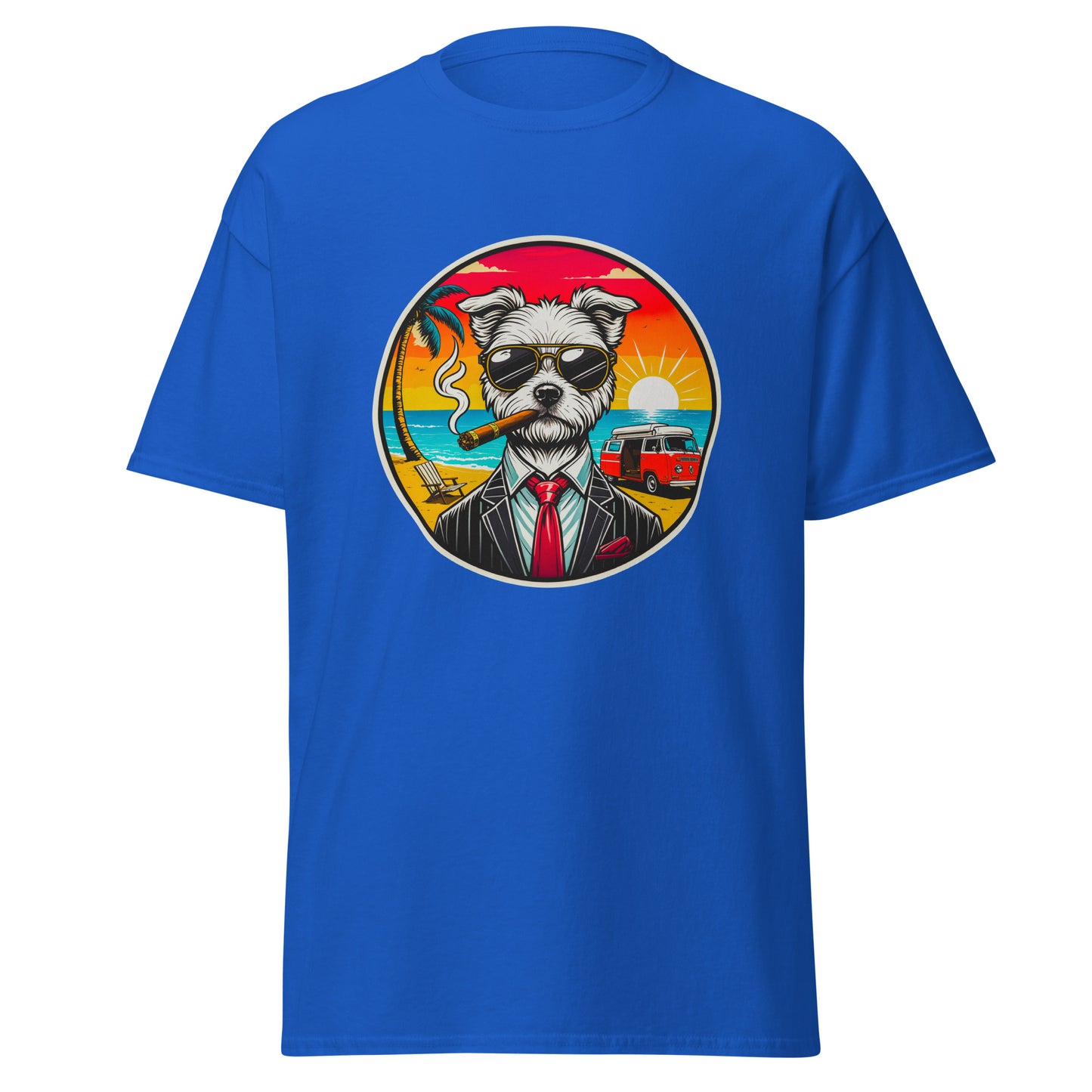 "Dogs On Vacation"-Kollektion - Malteser (Ivo) - Klassisches Unisex-T-Shirt - 13 verschiedene Farben