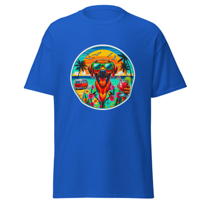 "Dogs On Vacation"-Kollektion - Rhodesian Ridgeback - Klassisches Unisex-T-Shirt - 13 verschiedene Farben