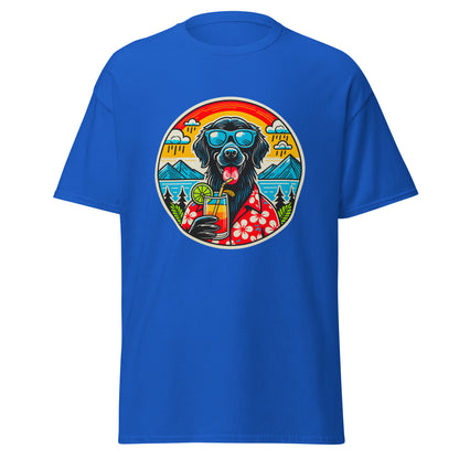 "Dogs On Vacation"-Kollektion - Flatcoat-Retriever - Klassisches Unisex-T-Shirt - 13 verschiedene Farben