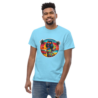 "Dogs On Vacation"-Kollektion - Schwarzer Großpudel (female) - Klassisches Unisex-T-Shirt - 13 verschiedene Farben