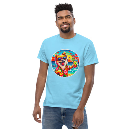 "Dogs On Vacation"-Kollektion - Pomeranian - Klassisches Unisex-T-Shirt - 13 verschiedene Farben