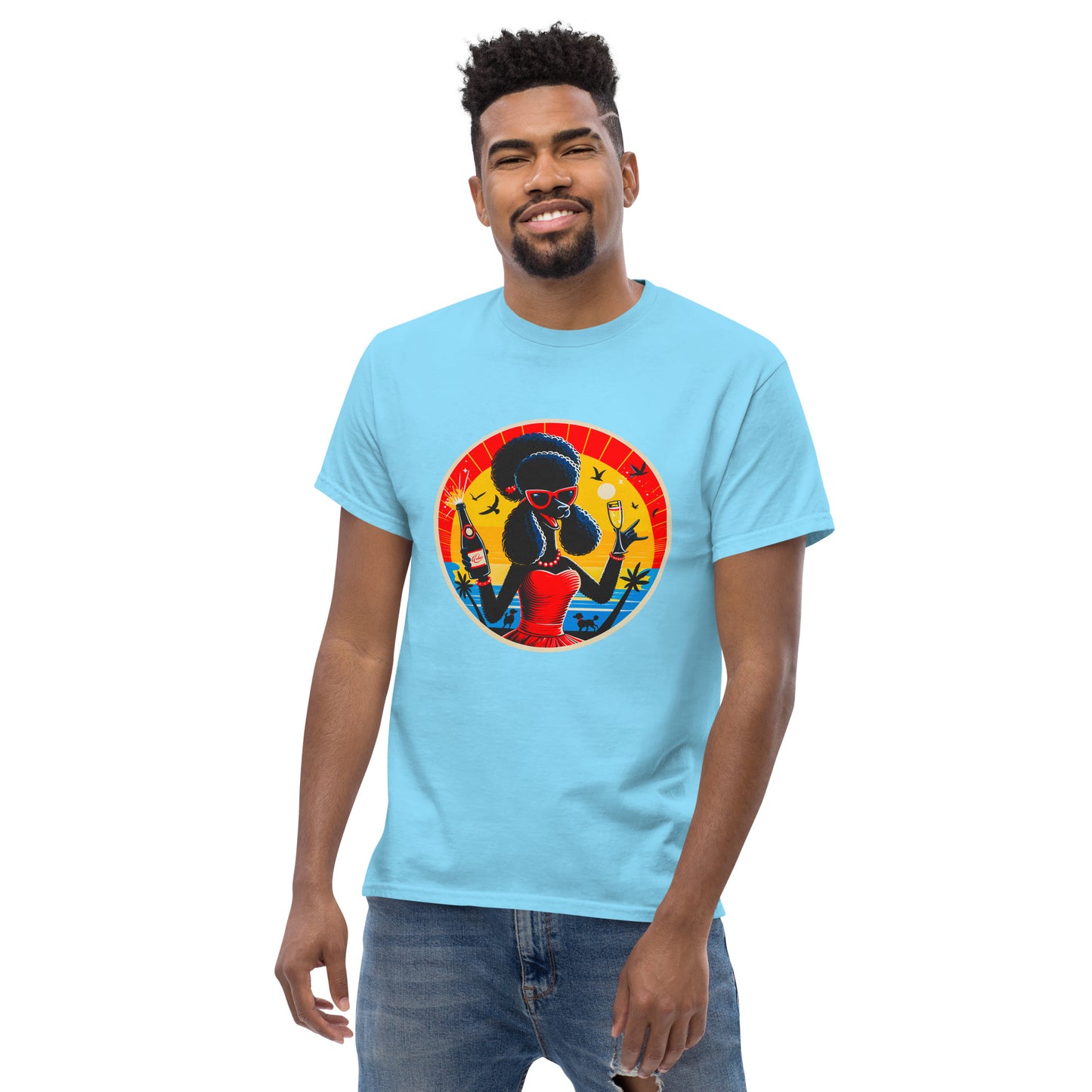 Klassisches Unisex T-"Dogs On Vacation"-Kollektion - Black Royal Poodle (female) #2 - Klassisches Unisex-T-Shirt - 13 verschiedene Farben