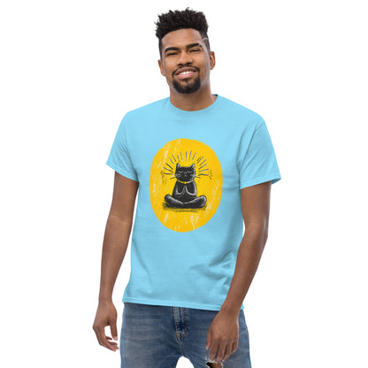 "YELLOW!" - Yoga-Cat - Klassisches Unisex T-Shirt - in 4 Farben