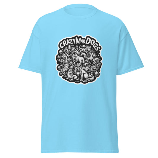 "Crazy Mad Dogs!" - Klassisches Unisex-T-Shirt - Sky-Blue