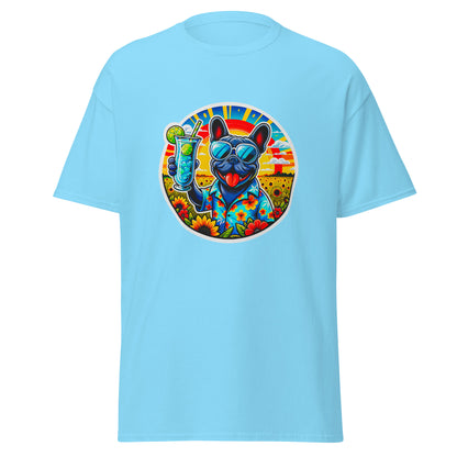 "Dogs On Vacation"-Kollektion - French Bulldog - Klassisches Unisex-T-Shirt - 13 verschiedene Farben