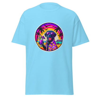 "Dogs On Vacation"-Kollektion - Black Labrador #1 - Klassisches Unisex-T-Shirt - 13 verschiedene Farben