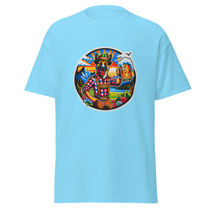 "Dogs On Vacation"-Kollektion - Schäferhund #1 (in Bavaria) - Klassisches Unisex-T-Shirt - 13 verschiedene Farben