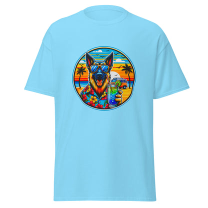"Dogs On Vacation"-Kollektion - Schäferhund #2 - Klassisches Unisex-T-Shirt - 13 verschiedene Farben