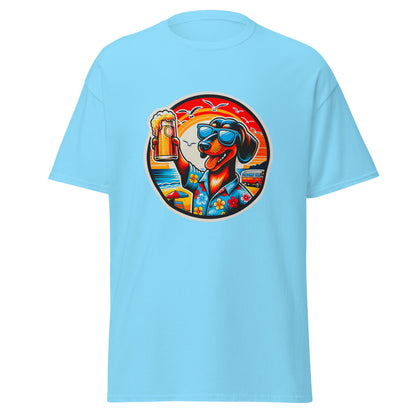 "Dogs On Vacation"-Kollektion - Shorthaired Dachshund - Klassisches Unisex-T-Shirt - 13 verschiedene Farben