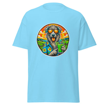 "Dogs On Vacation"-Kollektion - Irish Wolfhound - Klassisches Unisex-T-Shirt - 13 verschiedene Farben