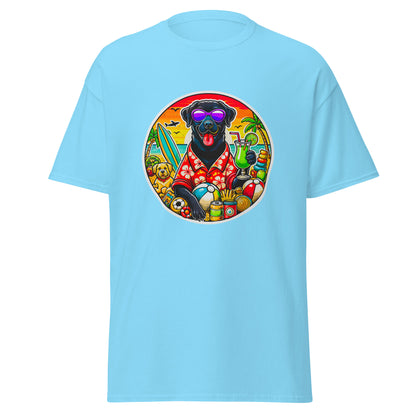 "Dogs On Vacation"-Kollektion - Black Labrador #2 - Klassisches Unisex-T-Shirt - 13 verschiedene Farben
