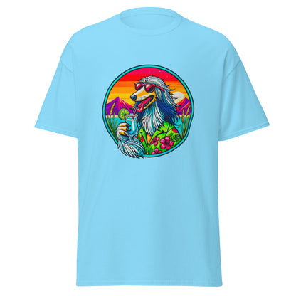 "Dogs On Vacation"-Kollektion - Afghane - Klassisches Unisex-T-Shirt - 13 verschiedene Farben