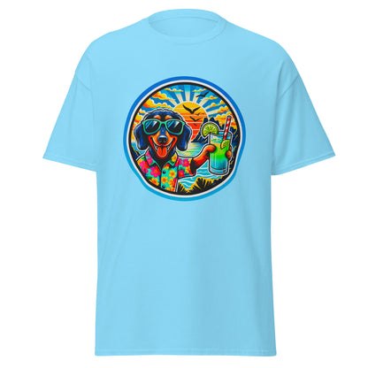 "Dogs On Vacation"-Kollektion - Wire-haired Dachshund - Klassisches Unisex-T-Shirt - 13 verschiedene Farben