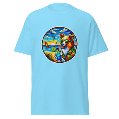 "Dogs On Vacation"-Kollektion - Australian Shepherd #4 (at Baltic Sea) - Klassisches Unisex-T-Shirt - 13 verschiedene Farben