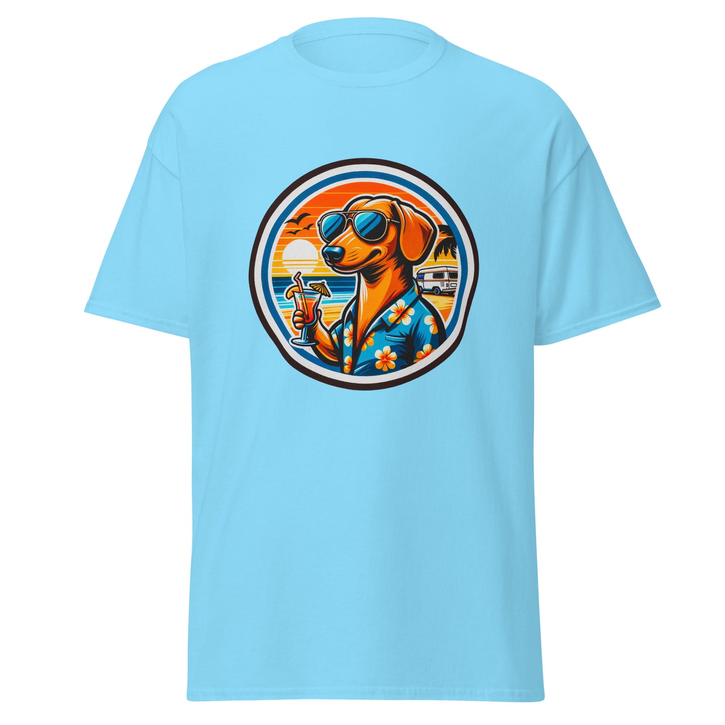 "Dogs On Vacation"-Kollektion - Cool Dachshund - Klassisches Unisex-T-Shirt - 13 verschiedene Farben