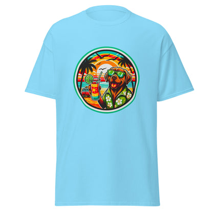 "Dogs On Vacation"-Kollektion - Brown Labrador - Klassisches Unisex-T-Shirt - 13 verschiedene Farben