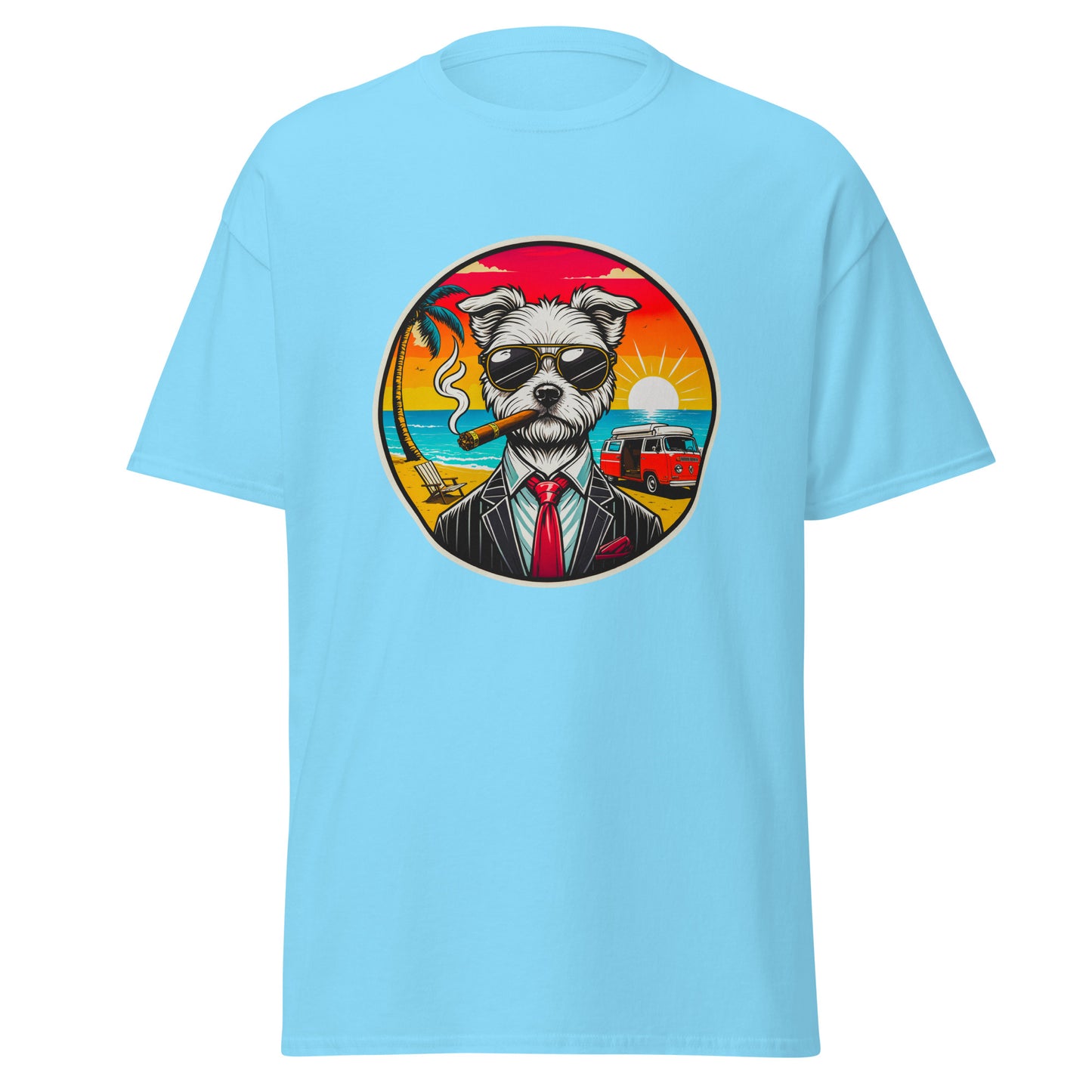 "Dogs On Vacation"-Kollektion - Malteser (Ivo) - Klassisches Unisex-T-Shirt - 13 verschiedene Farben