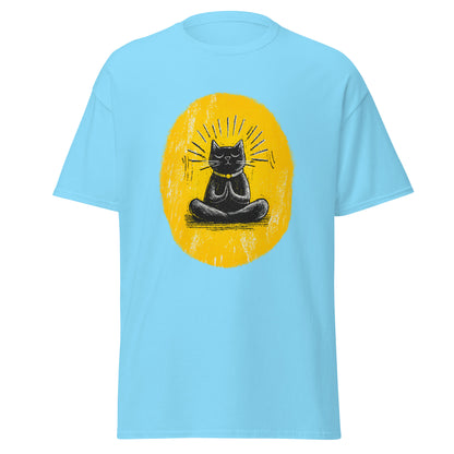 "YELLOW!" - Yoga-Cat - Klassisches Unisex T-Shirt - in 4 Farben