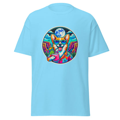 "Dogs On Vacation"-Kollektion - Corgi #2 - Klassisches Unisex-T-Shirt - 13 verschiedene Farben