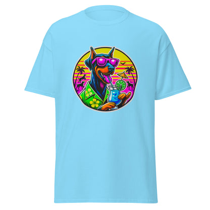 "Dogs On Vacation"-Kollektion - Dobermann - Klassisches Unisex-T-Shirt - 13 verschiedene Farben