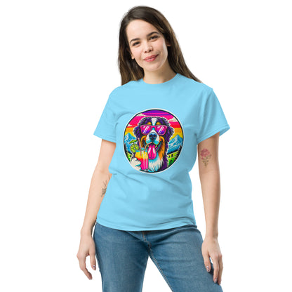 "Dogs On Vacation"-Kollektion - Bernhardiner - Klassisches Unisex-T-Shirt - 13 verschiedene Farben