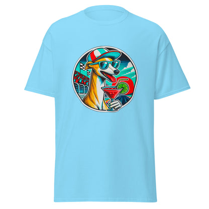 "Dogs On Vacation"-Kollektion - Whippet - Klassisches Unisex-T-Shirt - 13 verschiedene Farben