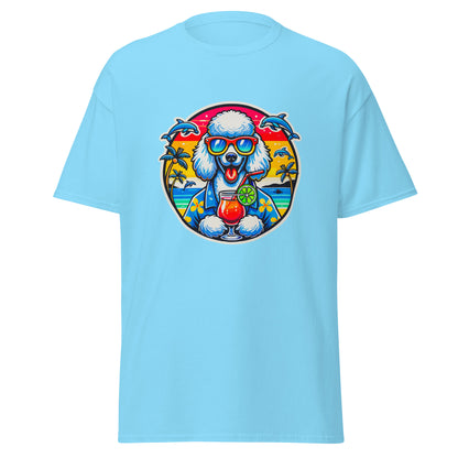 "Dogs On Vacation"-Kollektion - White Royal Poodle - Klassisches Unisex-T-Shirt - 13 verschiedene Farben
