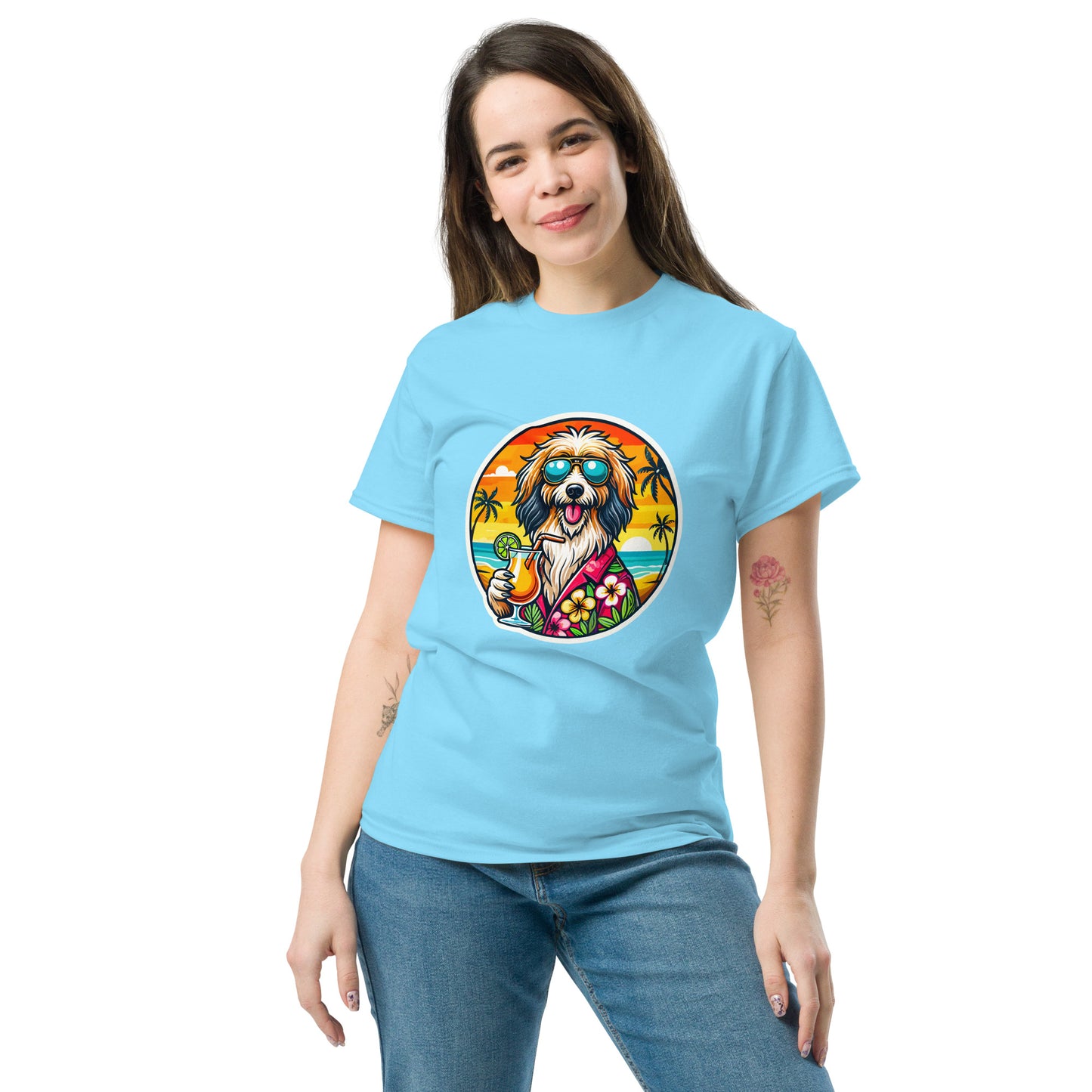 Schafspudel"Dogs On Vacation"-Kollektion - Schafpudel - Klassisches Unisex-T-Shirt - 13 verschiedene Farben