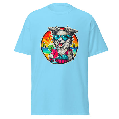 "Dogs On Vacation"-Kollektion - Bobtail - Klassisches Unisex-T-Shirt - 13 verschiedene Farben